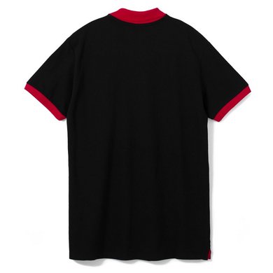 Рубашка поло Prince 190, черная с красным, арт. 6085.30