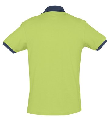 Рубашка поло Prince 190, зеленое яблоко с темно-синим , арт. 6085.94 - купить в 4kraski.ru