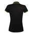 Рубашка поло женская PASADENA WOMEN 200, черная с зеленым - купить в 4kraski.ru
