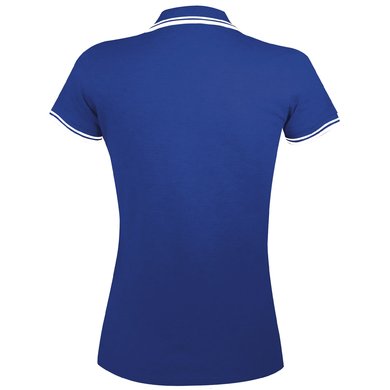 Рубашка поло женская PASADENA WOMEN 200, ярко-синяя с белым , арт. 5852.46 - купить в 4kraski.ru