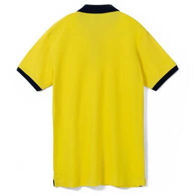 Рубашка поло Prince 190, желтая с темно-синим, арт. 6085.84