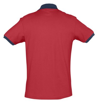 Рубашка поло Prince 190, красная с темно-синим, арт. 6085.54 - купить в 4kraski.ru