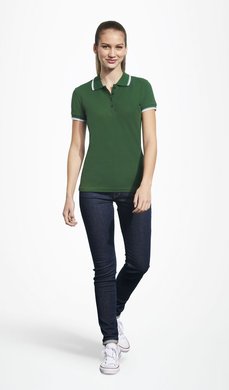 Рубашка поло женская Practice Women 270, зеленая с белым, арт. 6084.90