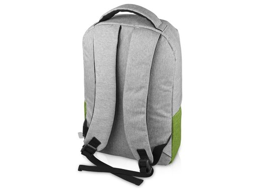 Рюкзак «Fiji» с отделением для ноутбука, серый/зеленое яблоко- купить в 4kraski.ru