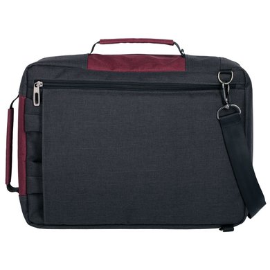Рюкзак для ноутбука 2 в 1 twoFold, серый с бордовым, арт. 3324.15