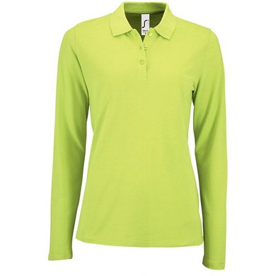 Рубашка поло женская с длинным рукавом PERFECT LSL WOMEN, зеленое яблоко, арт. 02083280
