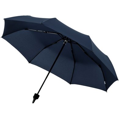 Зонт складной Clevis с ручкой-карабином, темно-синий , арт. 10992.40 - купить в 4kraski.ru